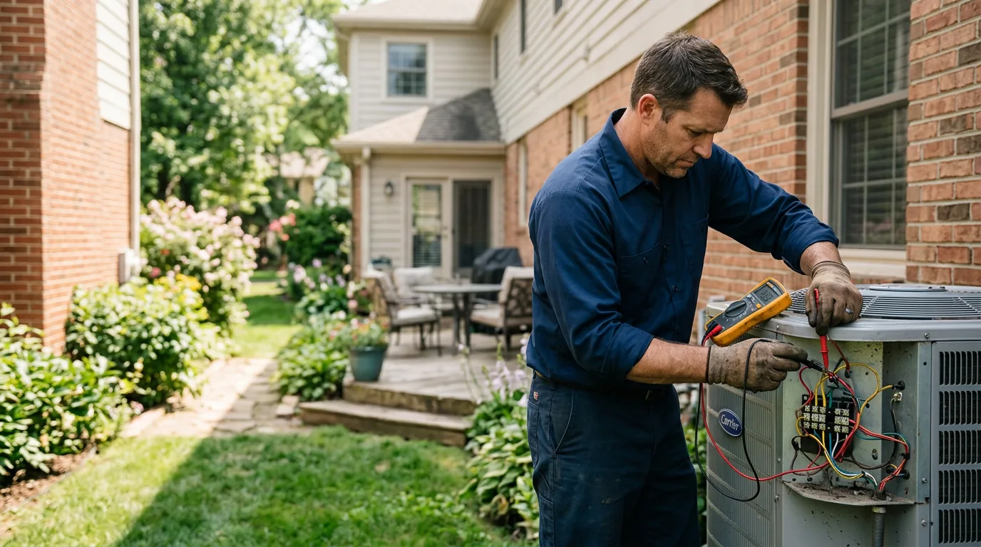 HVAC technician working near West Pittsburg, PA
